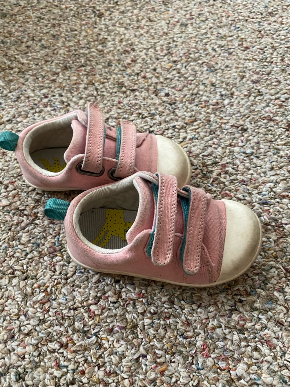 Ten littles,  Kids Pink Velcro Sneakers